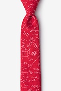 Math Equations Red Skinny Tie Photo (0)