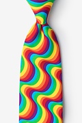 Rainbow Swirl Red Tie Photo (0)