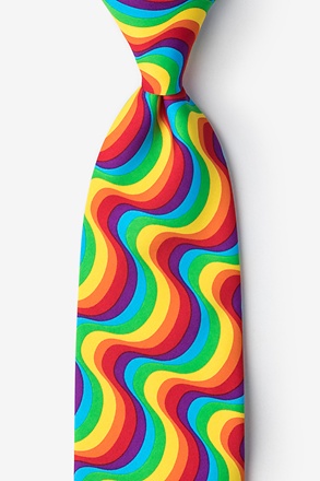 Rainbow Swirl Red Tie