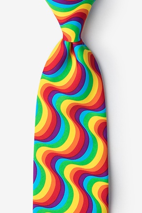 _Rainbow Swirl Red Tie_