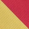Red Microfiber Red & Gold Stripe Extra Long Tie