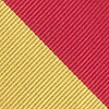 Red Microfiber Red & Gold Stripe Skinny Tie