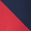 Red Microfiber Red & Navy Stripe Extra Long Tie