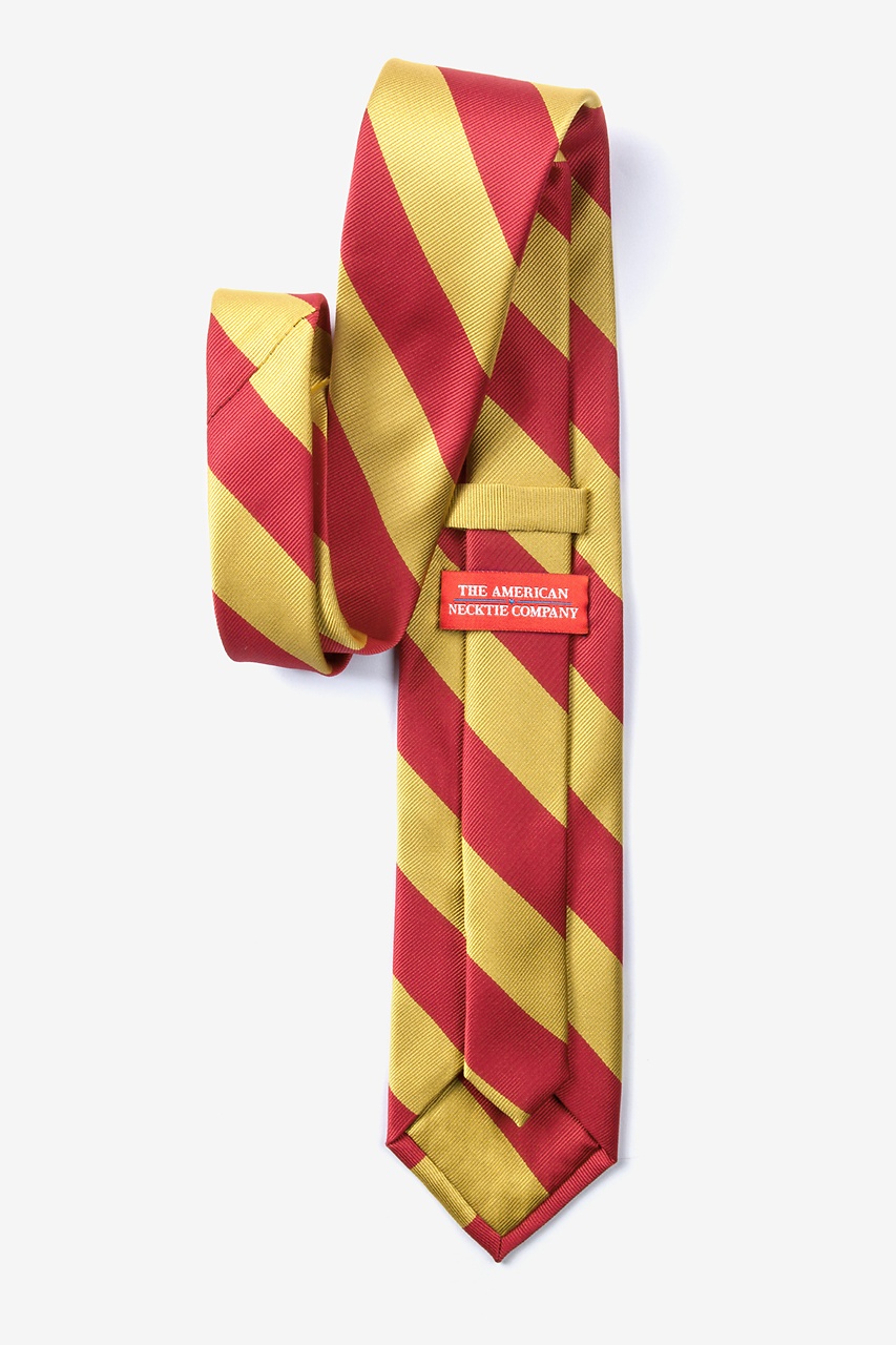Red & Gold Stripe Extra Long Tie Photo (1)