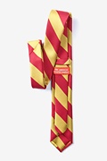 Red & Gold Stripe Skinny Tie Photo (1)