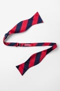 Red & Navy Stripe Self-Tie Bow Tie Photo (1)