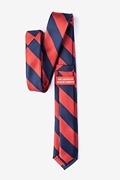 Red & Navy Stripe Skinny Tie Photo (1)