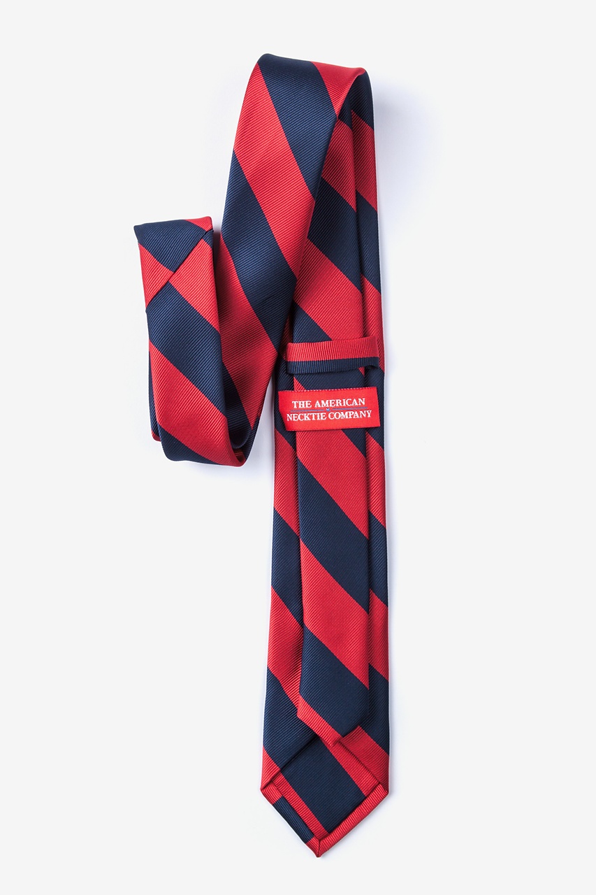 Red & Navy Stripe Tie For Boys Photo (1)