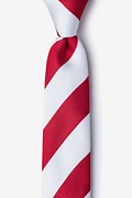 Red Microfiber Red & White Stripe