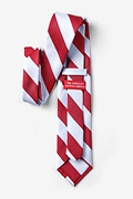 Red & White Stripe Extra Long Tie Photo (1)