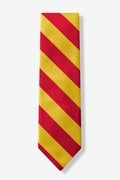 Red and Gold Stripe Extra Long Tie Photo (0)
