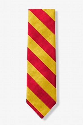 Red and Gold Stripe Extra Long Tie