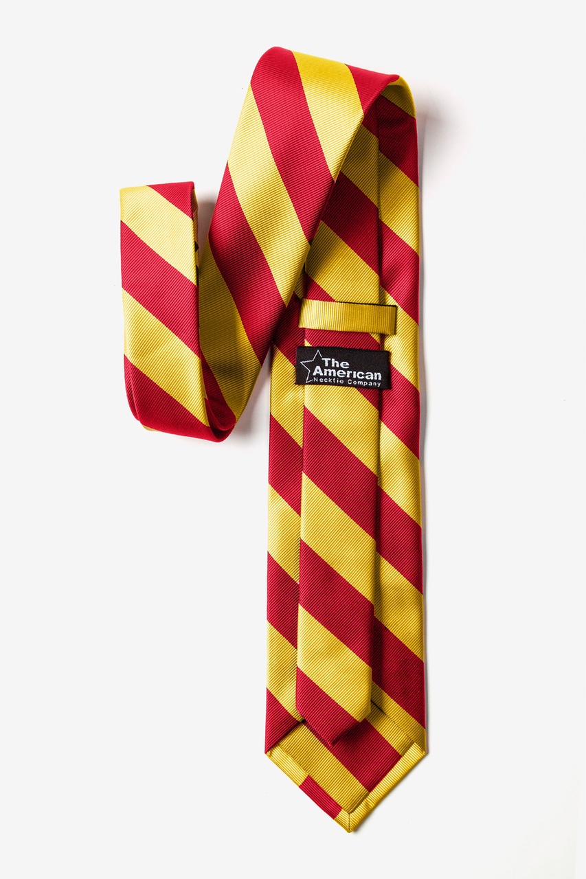 Red and Gold Stripe Extra Long Tie Photo (1)