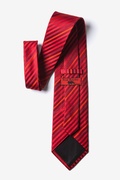 Red Tonal Stripe Extra Long Tie Photo (2)