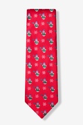 Snowmen & Snowflakes Red Tie Photo (1)
