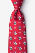 Snowmen & Snowflakes Red Tie Photo (0)