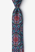 Stained Glass Red Skinny Tie Photo (0)