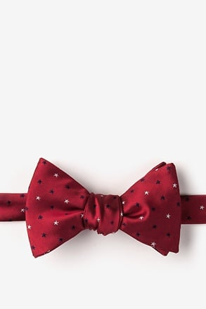 Stars Red Self-Tie Bow Tie