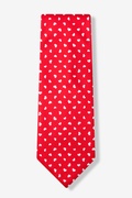 Tossed Hearts Red Extra Long Tie Photo (0)