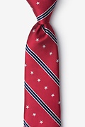 USA Stripe Red Extra Long Tie Photo (0)