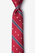 USA Stripe Red Skinny Tie Photo (0)