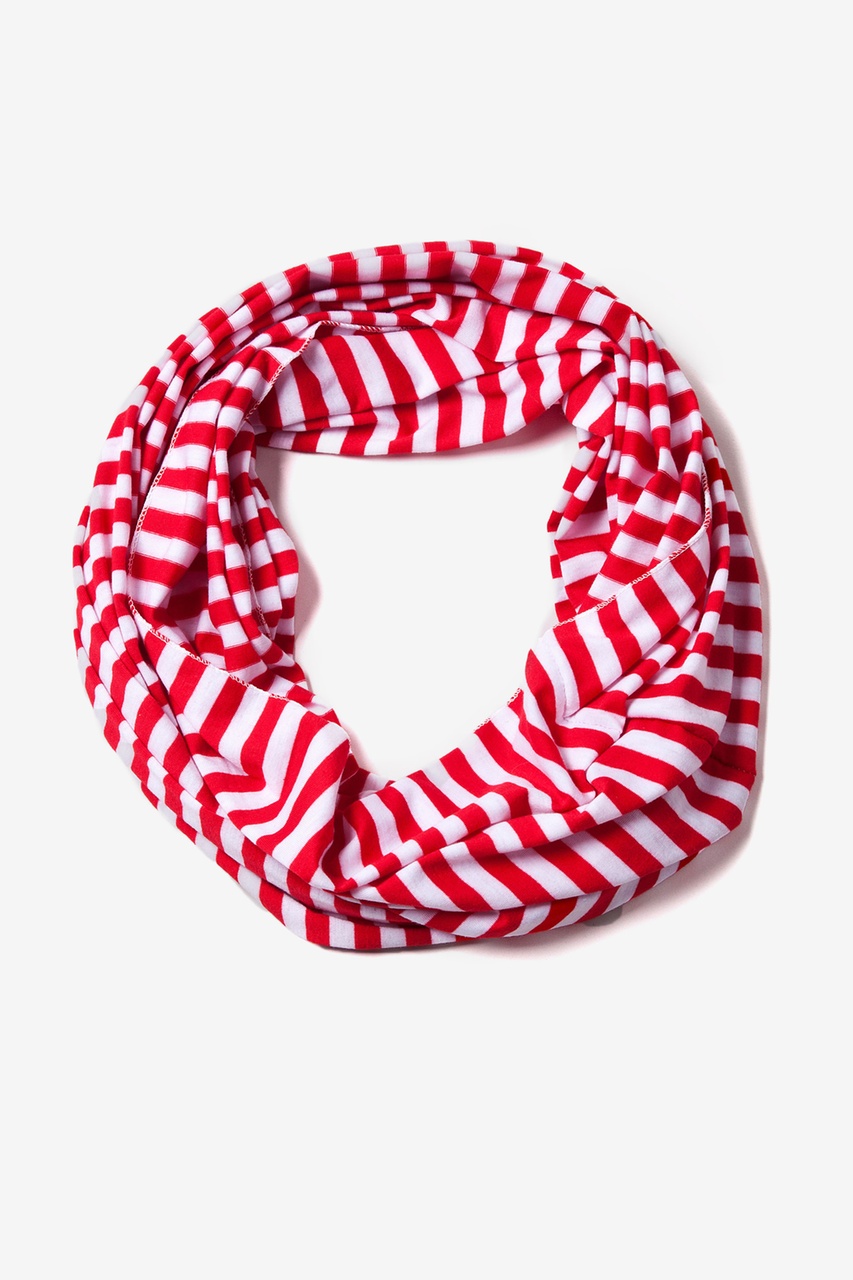Carnival Stripe Red Infinity Scarf Photo (1)