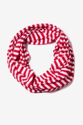 Carnival Stripe Red Infinity Scarf Photo (1)