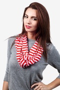 Carnival Stripe Red Infinity Scarf Photo (2)
