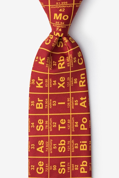 Red Polyester Elements Tie