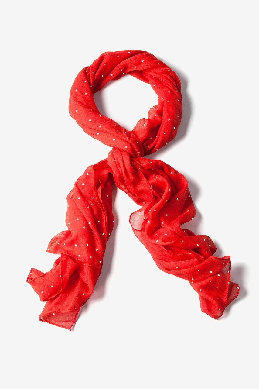 Red Marilyn Sparkle Scarf Photo (2)