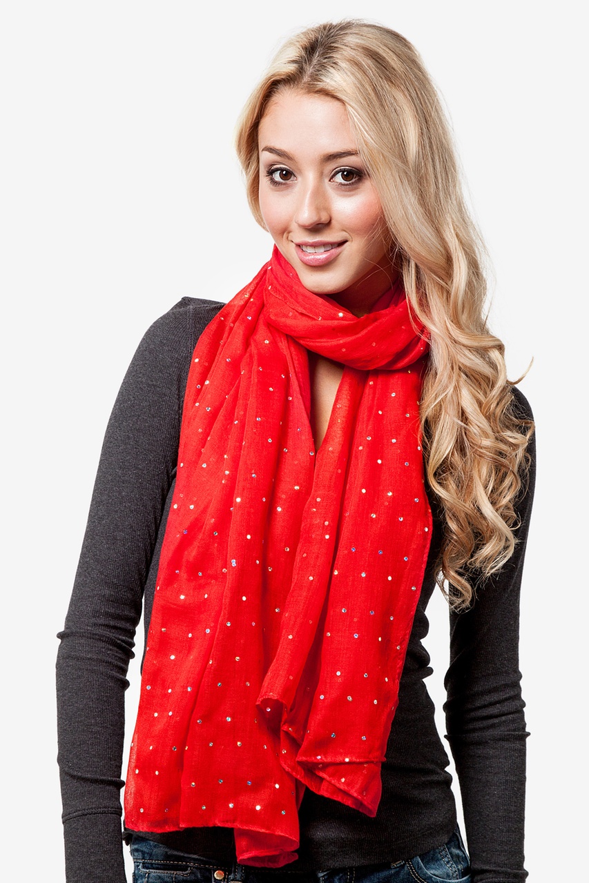 Red Marilyn Sparkle Scarf Photo (1)