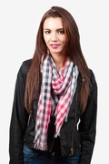 Red Party Check Scarf Photo (2)