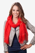 Red Raining Rhinestones Scarf Photo (3)