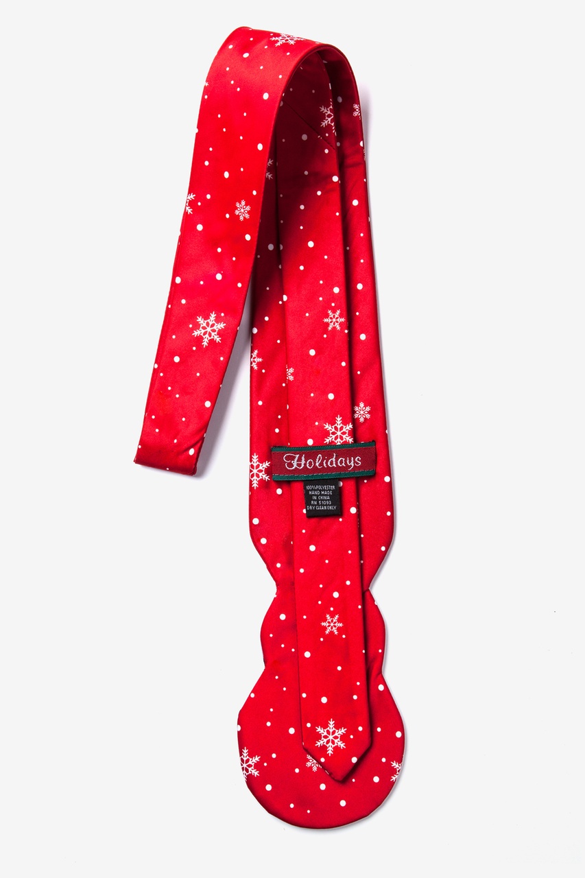 Snowman Shaped Red Tie Photo (2)