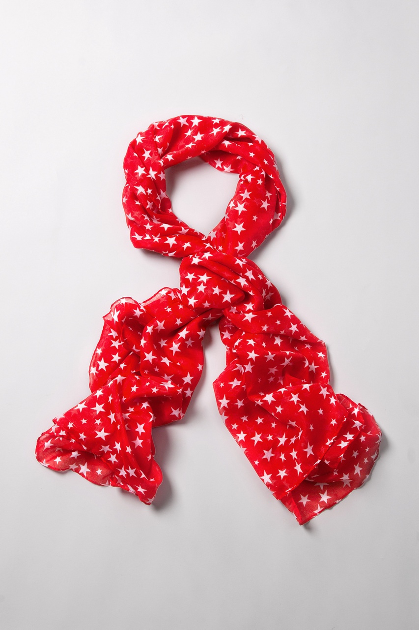 Red Starry Night Scarf Photo (0)