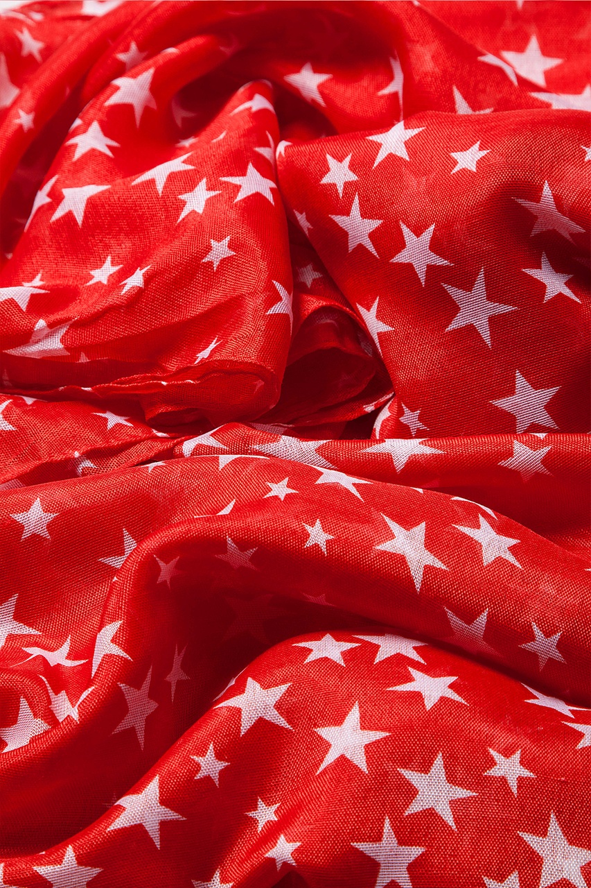 Red Starry Night Scarf Photo (1)