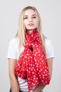 Red Starry Night Scarf Photo (4)