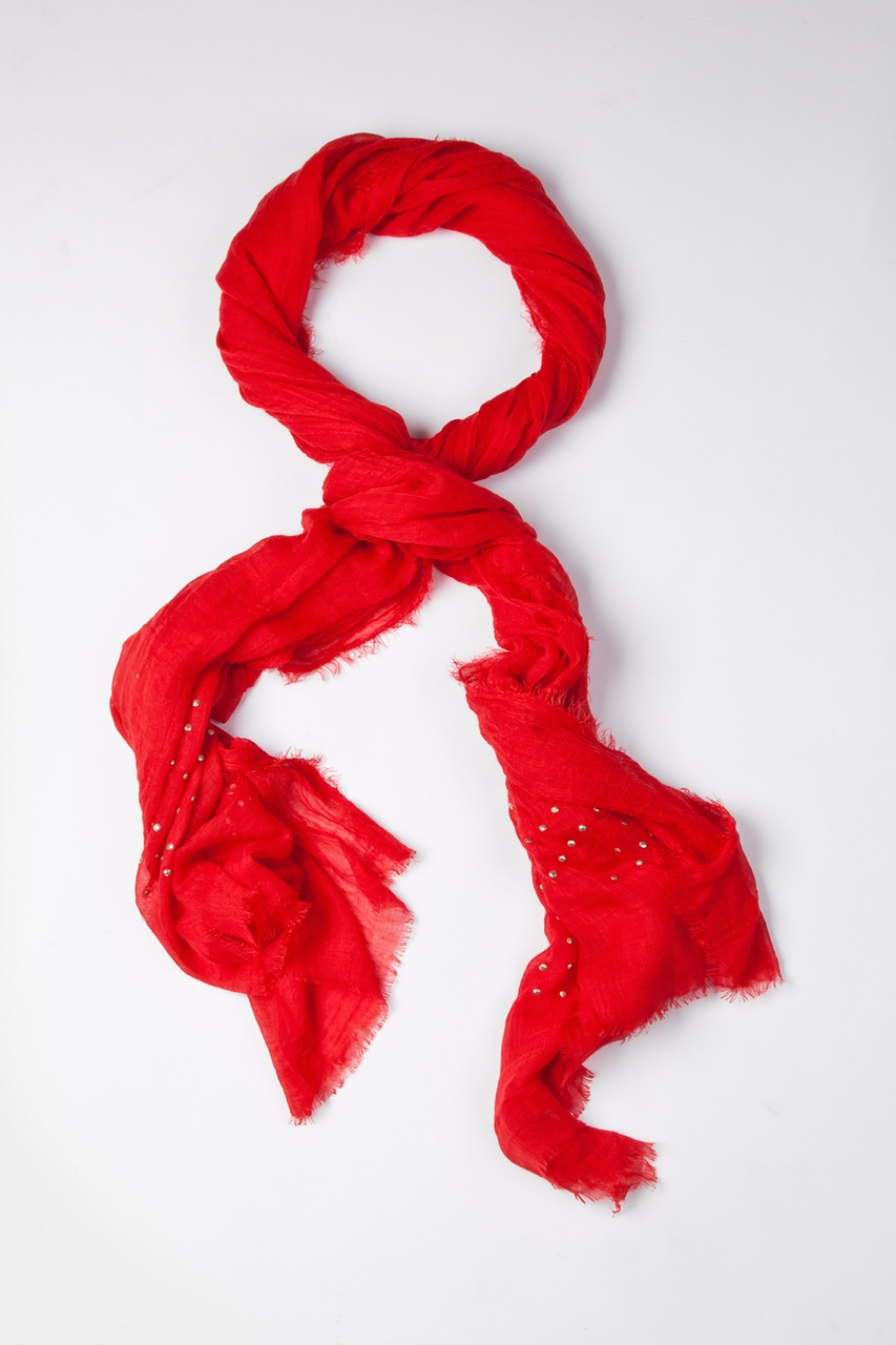 Red Taza Studded Scarf Photo (0)