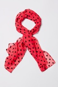 Red Velvet Polka Dots Scarf Photo (1)