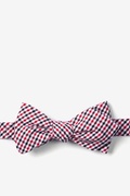 Chrome Plaid Red Diamond Tip Bow Tie Photo (0)