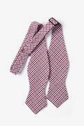 Chrome Plaid Red Diamond Tip Bow Tie Photo (1)