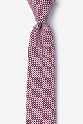 Preston Seersucker Red Skinny Tie Photo (0)