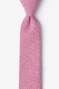 Red Chamberlain Check Skinny Tie Photo (0)