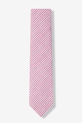Red Kensington Seersucker Skinny Tie Photo (1)