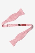 Red Seersucker Stripe Self-Tie Bow Tie Photo (1)