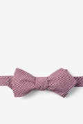 Seersucker Red Diamond Tip Bow Tie Photo (0)