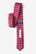 American Flag History Red Skinny Tie Photo (1)