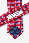 American Flag History Red Skinny Tie Photo (2)