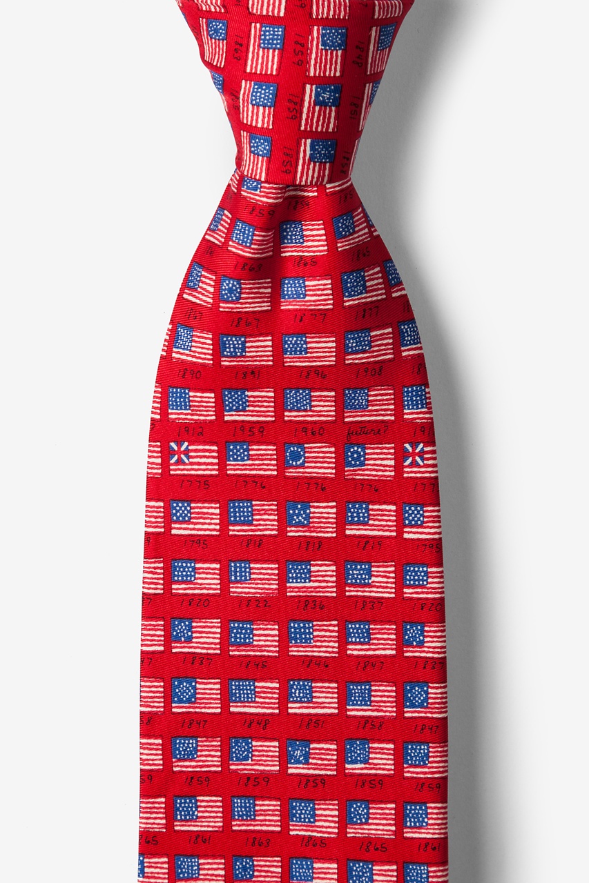 American Flag History Red Tie Photo (0)