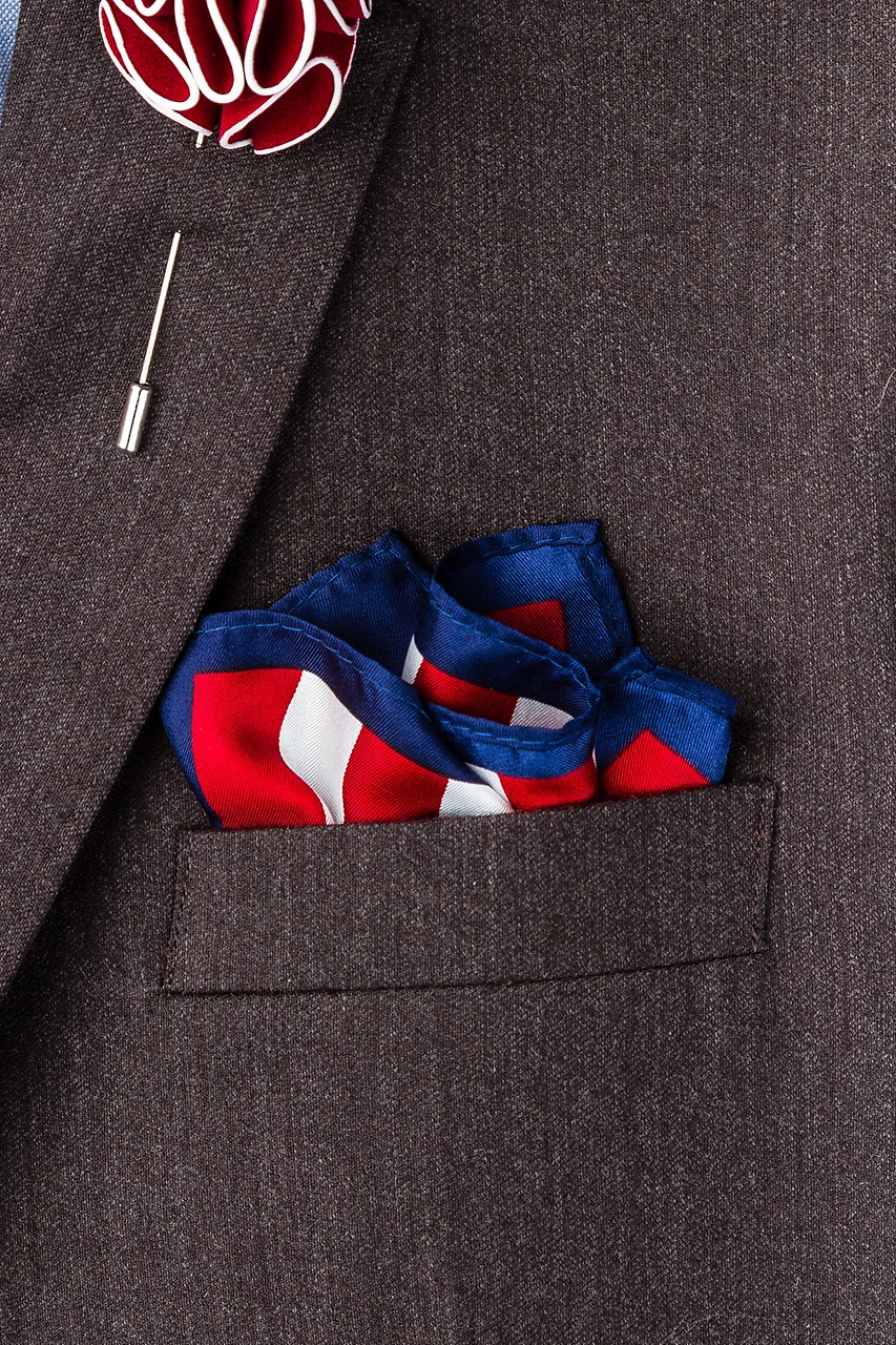 American Flag Red Pocket Square Photo (1)